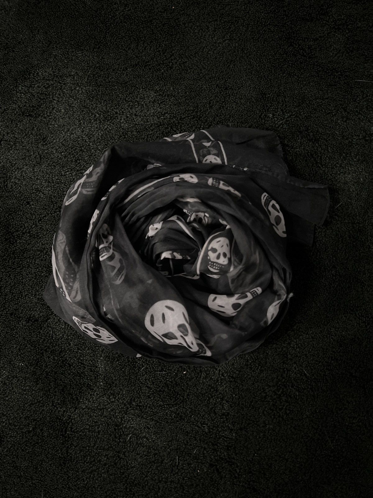 Alexander McQueen Skull Chiffon Scarf Size ONE SIZE - 3 Thumbnail