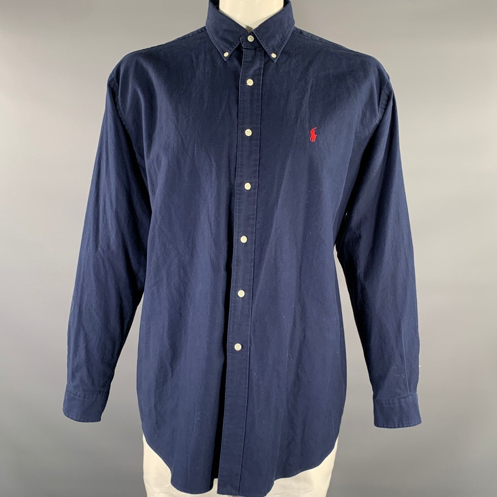 Ralph Lauren RALPH LAUREN Size XL Navy Cotton Long Sleeve Shirt Size US XL / EU 56 / 4 - 1 Thumbnail
