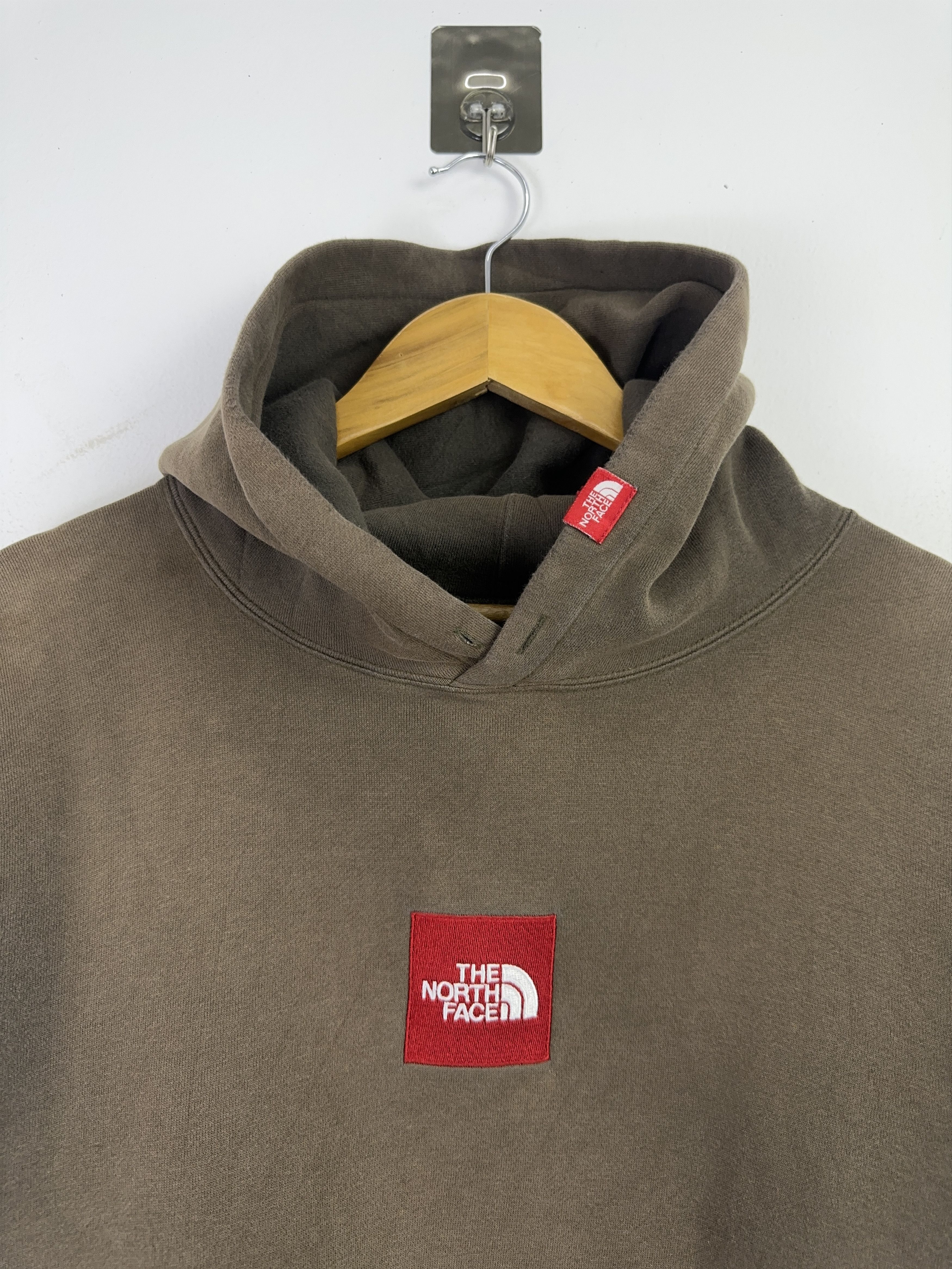 The North Face Vintage The North Face Brown Red Box Logo Hoodie BP0011 Size US XL / EU 56 / 4 - 2 Thumbnail