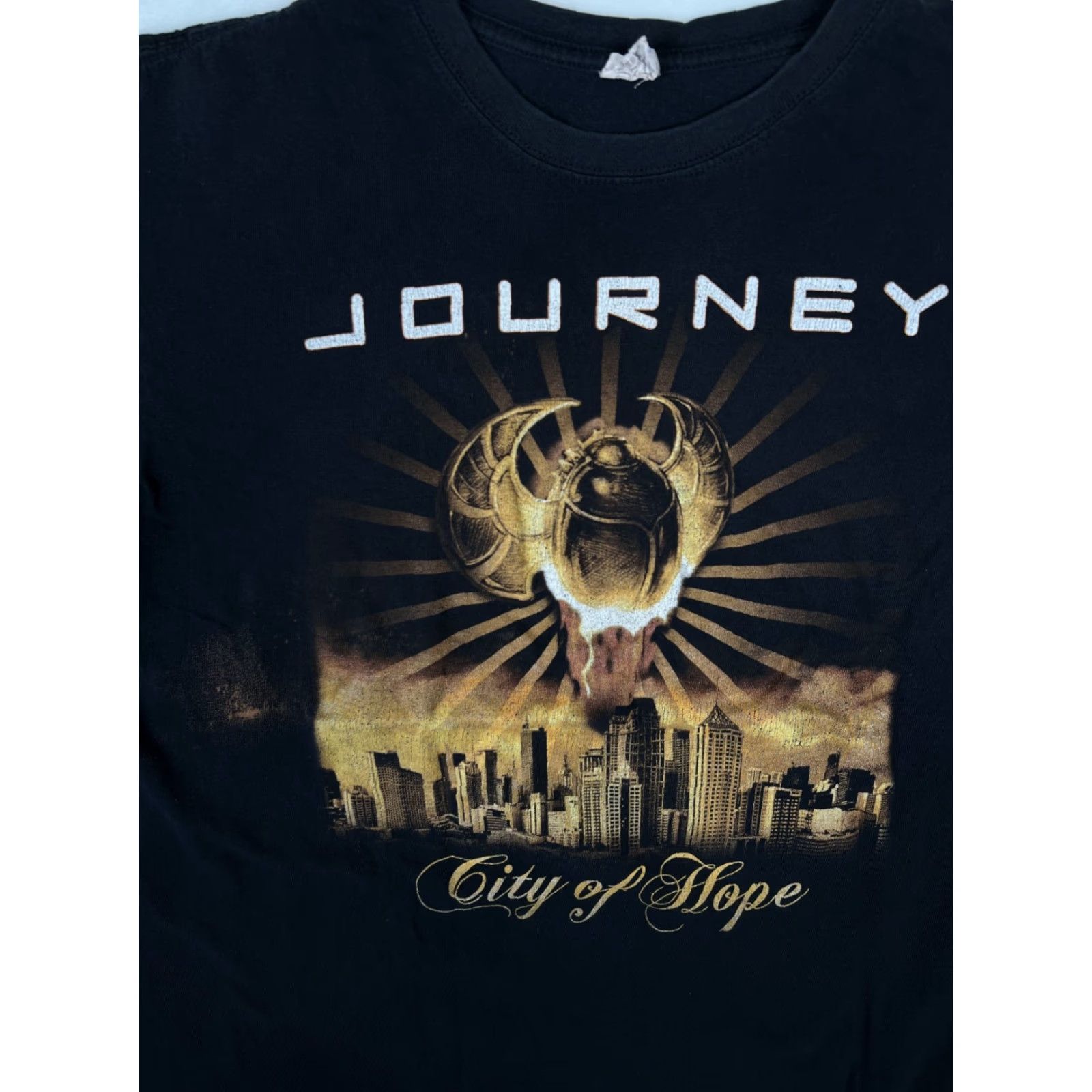 Anvil VINTAGE Journey Shirt Eclipse City Of Hope Tour 2011 Large Black Cotton 90s Music Rock T-Shirt Men Crew Neck Short Sleeve Double-Sided Size US L / EU 52-54 / 3 - 4 Thumbnail