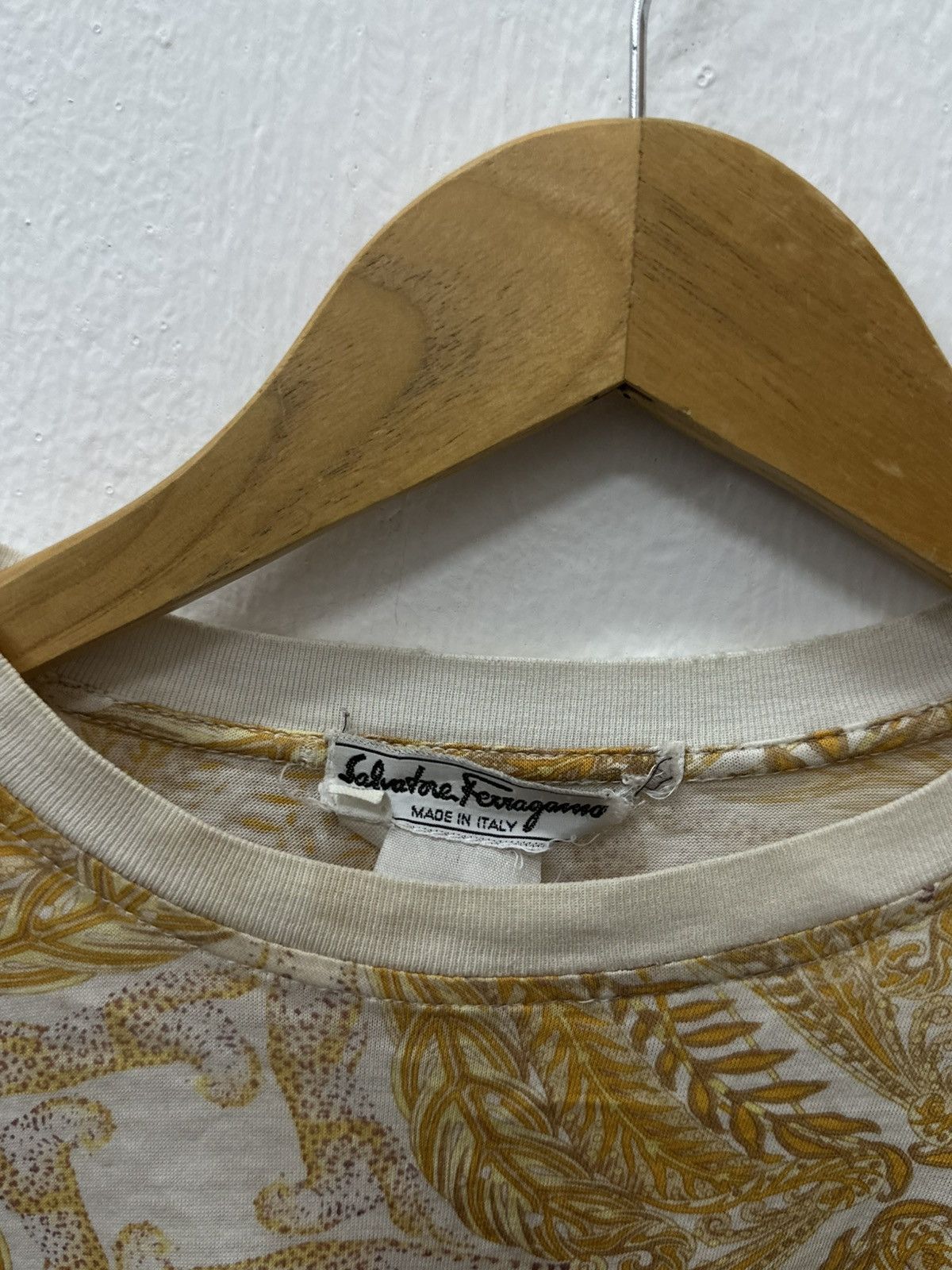Salvatore Ferragamo Vintage Salvatore Feragamo Leopard Printed T Shirt Size US S / EU 44-46 / 1 - 3 Thumbnail