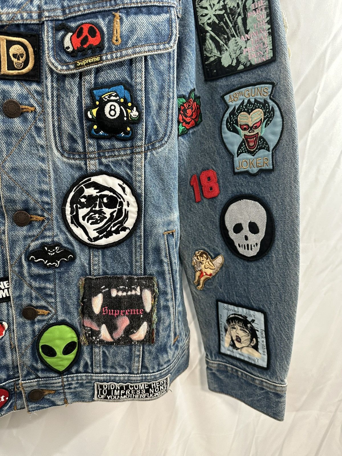 Supreme Supreme Patchwork Denim Jacket Size US M / EU 48-50 / 2 - 5 Thumbnail