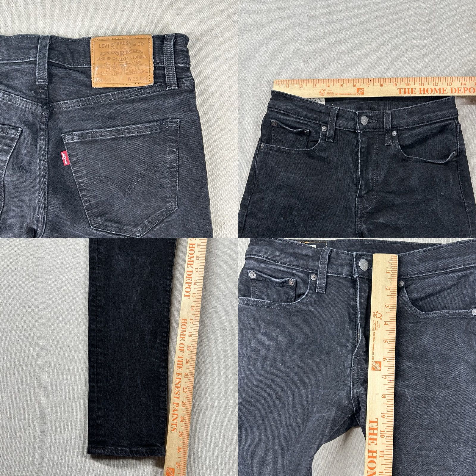 Levi's Levi's 512 Jeans Womens 28x27 26x28 Charcoal Wash Denim Slim Ankle Pocket 5-Pocket Regular Size Type Mens Womens Girls Boys 512 Size 28" / US 6 / IT 42 - 8 Thumbnail