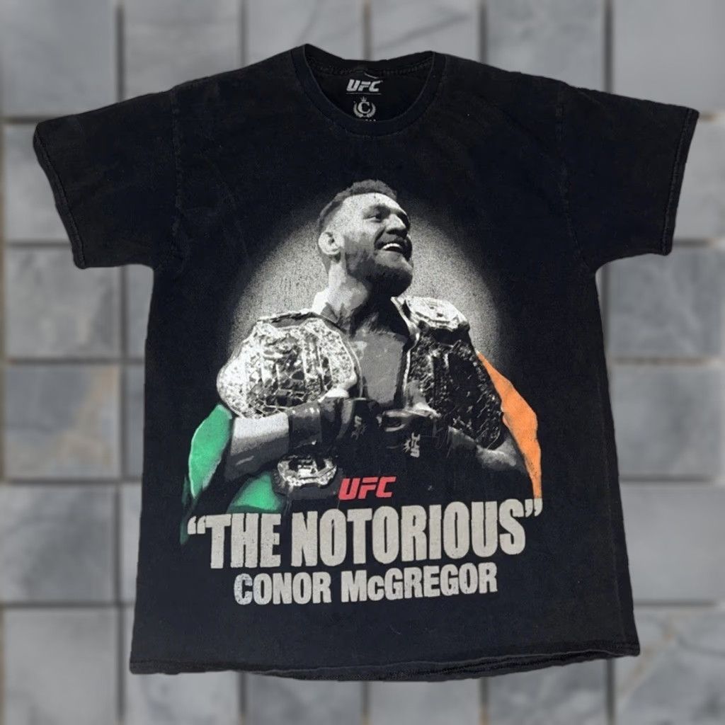 UFC Culture Kings x UFC Conner McGregor Graphic T-Shirt Black Small 20x27 Men Short Sleeve Cotton Graphic Print UFC Streetwear Sports Mens Size US S / EU 44-46 / 1 - 1 Thumbnail