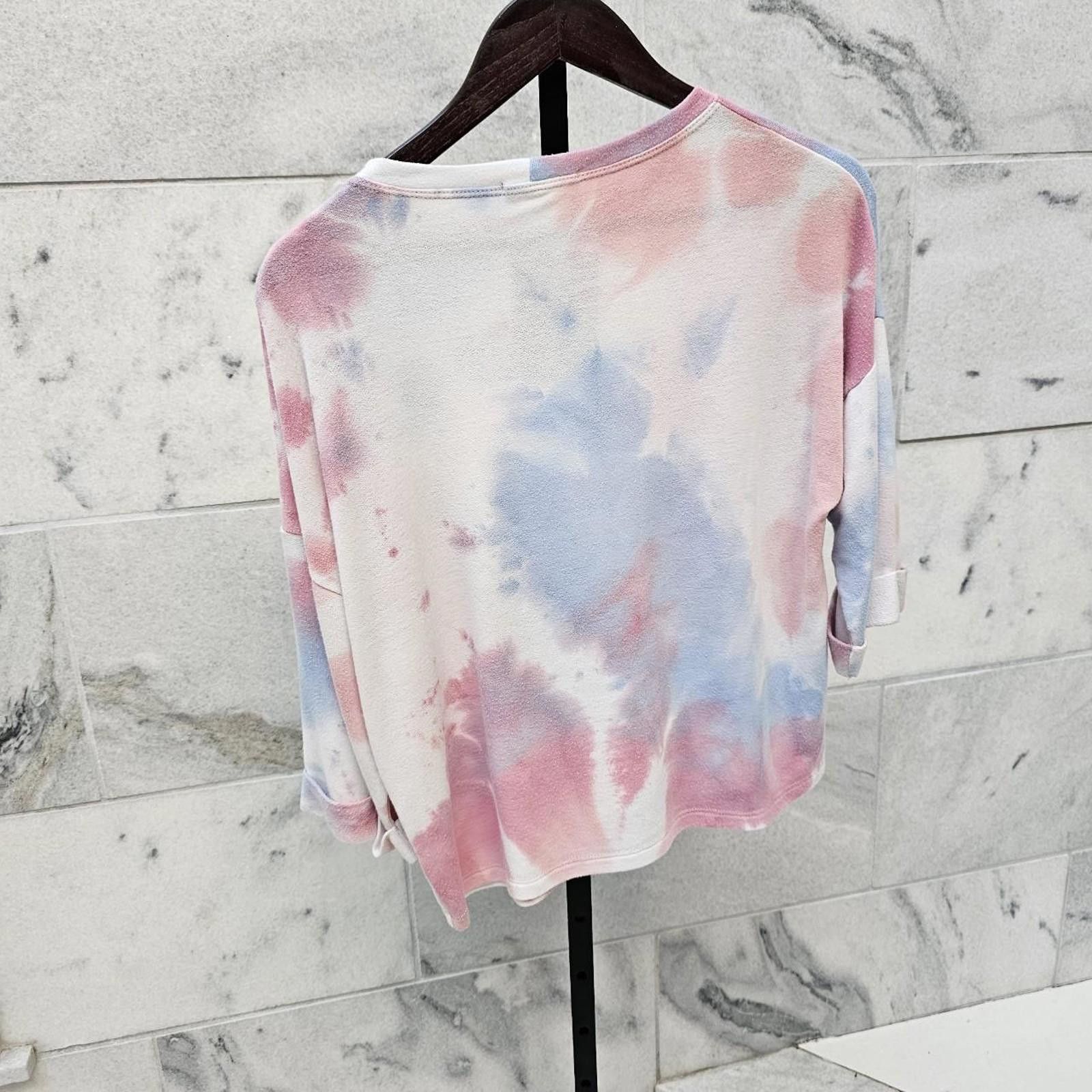 Other Women's Pink and Blue Tie-Dye Crop-top Size M / US 6-8 / IT 42-44 - 3 Thumbnail