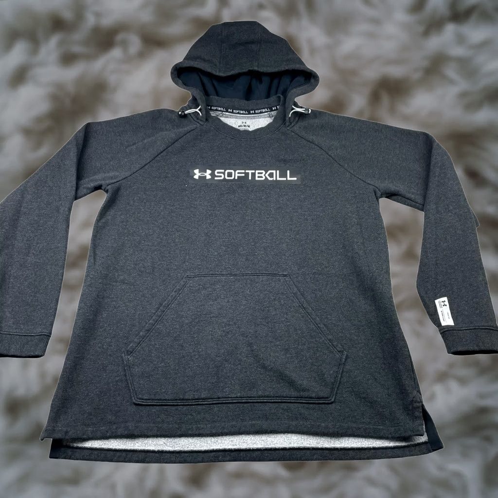 Under Armour Under Armour Men's Softball Pullover Hoodie Gray M Medium Gray Cotton, Polyester, Logo, Graphic Print, Hooded, Pullover, Regular Fit, Department Men Size US M / EU 48-50 / 2 - 1 Thumbnail