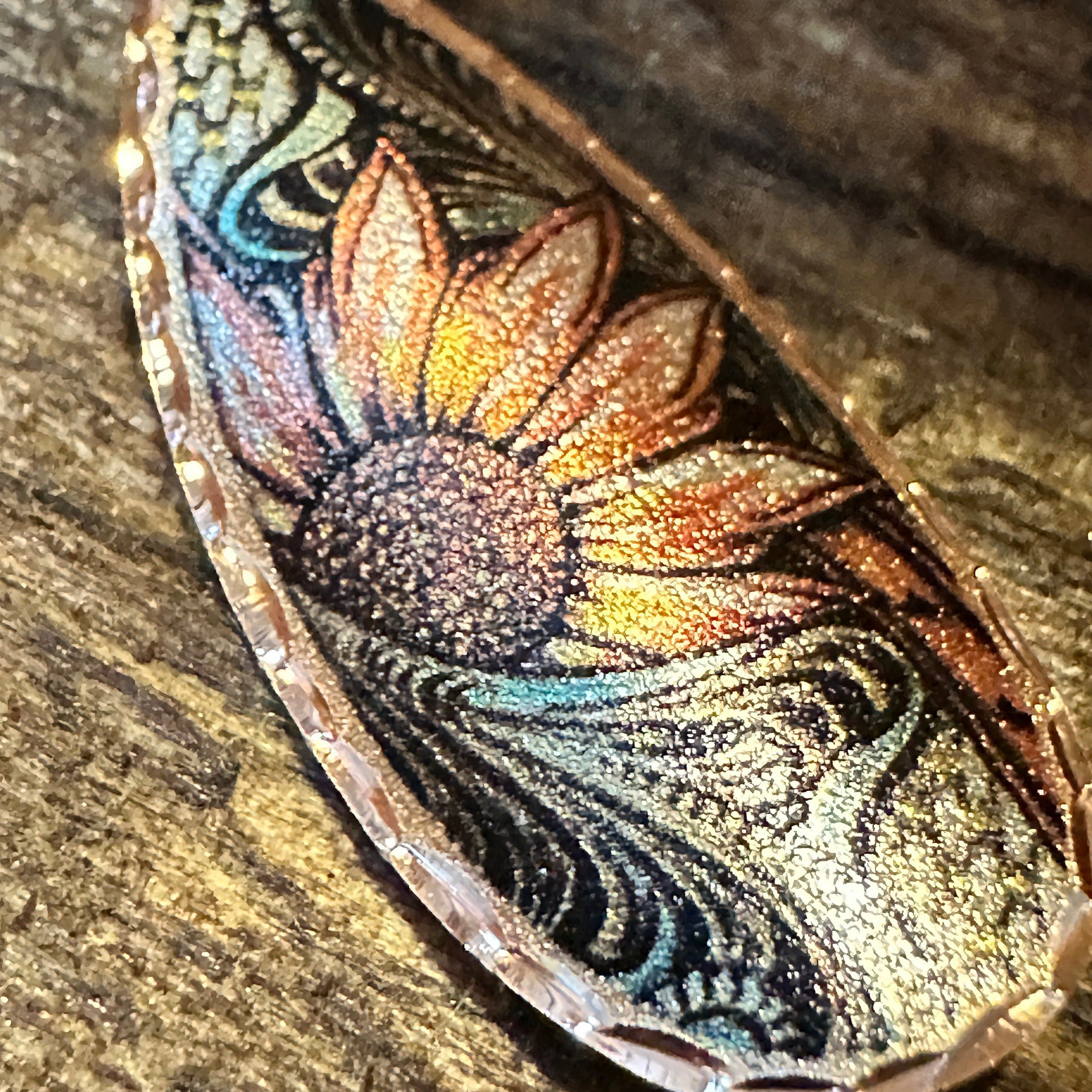Other Handmade Boho Copper Earrings, Diamond Cut Sunflower Native Size ONE SIZE - 6 Thumbnail