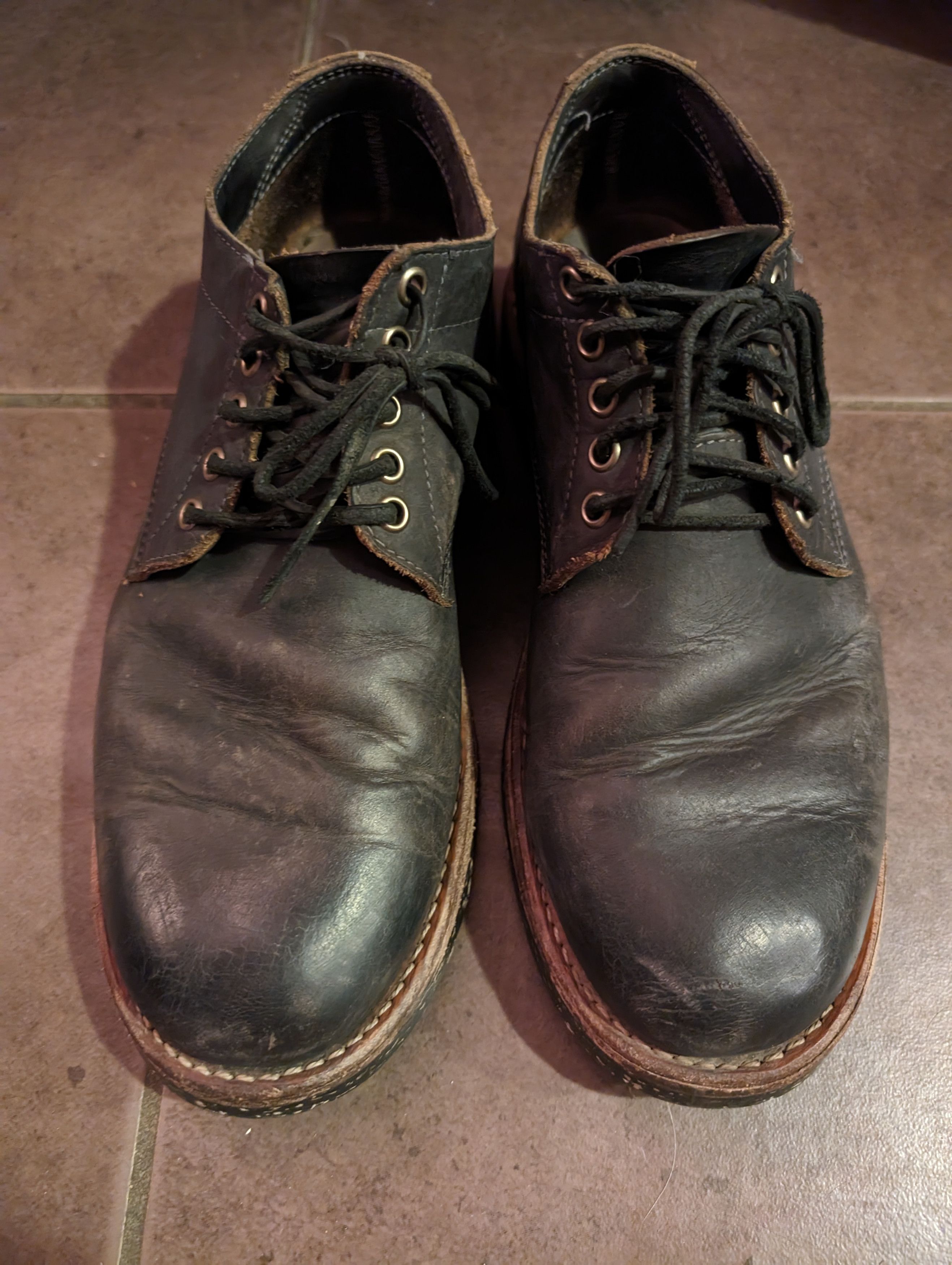 image of Oak Street Bootmakers Trench Oxford Shoes in Grey, Men's (Size 9.5)