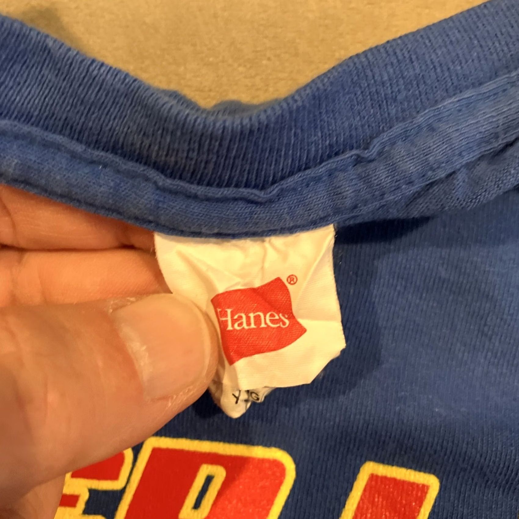 Hanes Hanes T-Shirt Superman Logo - BLUE - Short Sleeve Crew Neck - Men XL - Graphic Print - Knit Cotton Polyester - Regular Fit Size US XL / EU 56 / 4 - 3 Thumbnail