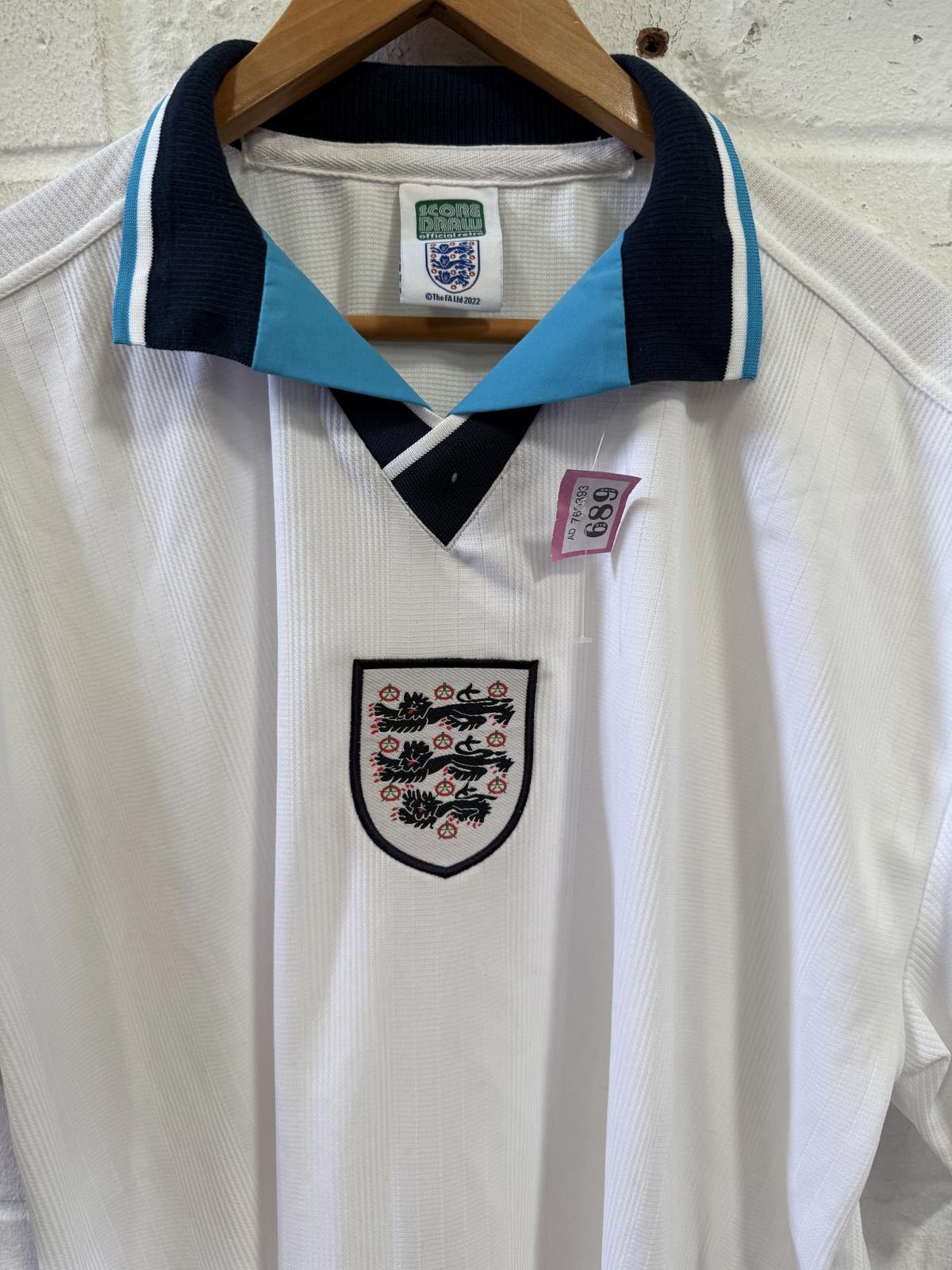 Kappa Kappa England National Football Team Polo Shirt White Navy Size US L / EU 52-54 / 3 - 2 Thumbnail