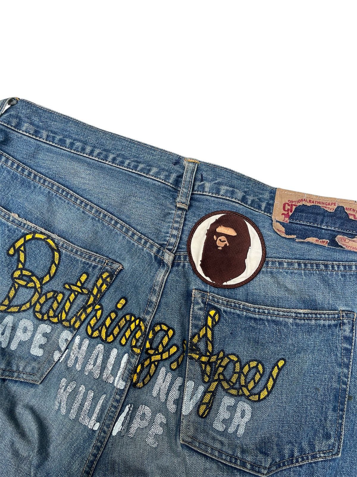 Bape A Bathing Ape Rope Logo ASNKA Selvedge Denim Jeans Size US 36 / EU 52 - 2 Thumbnail