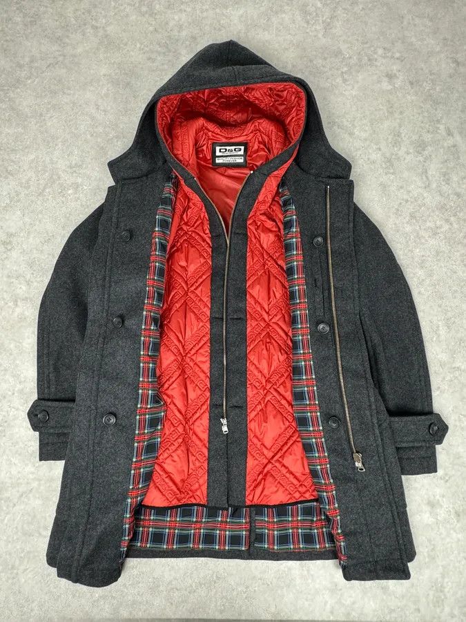Dolce & Gabbana AW2007 Dolce & Gabbana Montgomery Grey Wool Hooded Long Coat Size US M / EU 48-50 / 2 - 8 Thumbnail