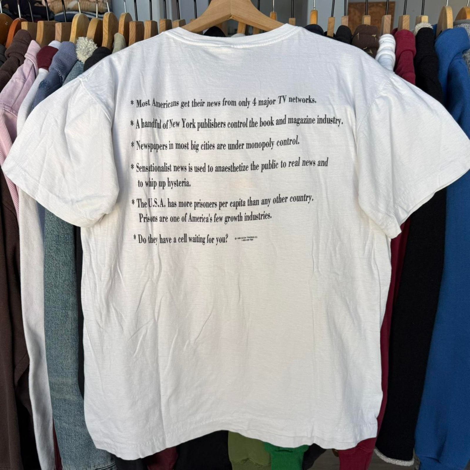 Other Vintage 1993 Political Tee This is Your Brain on Media Size US XL / EU 56 / 4 - 7 Thumbnail