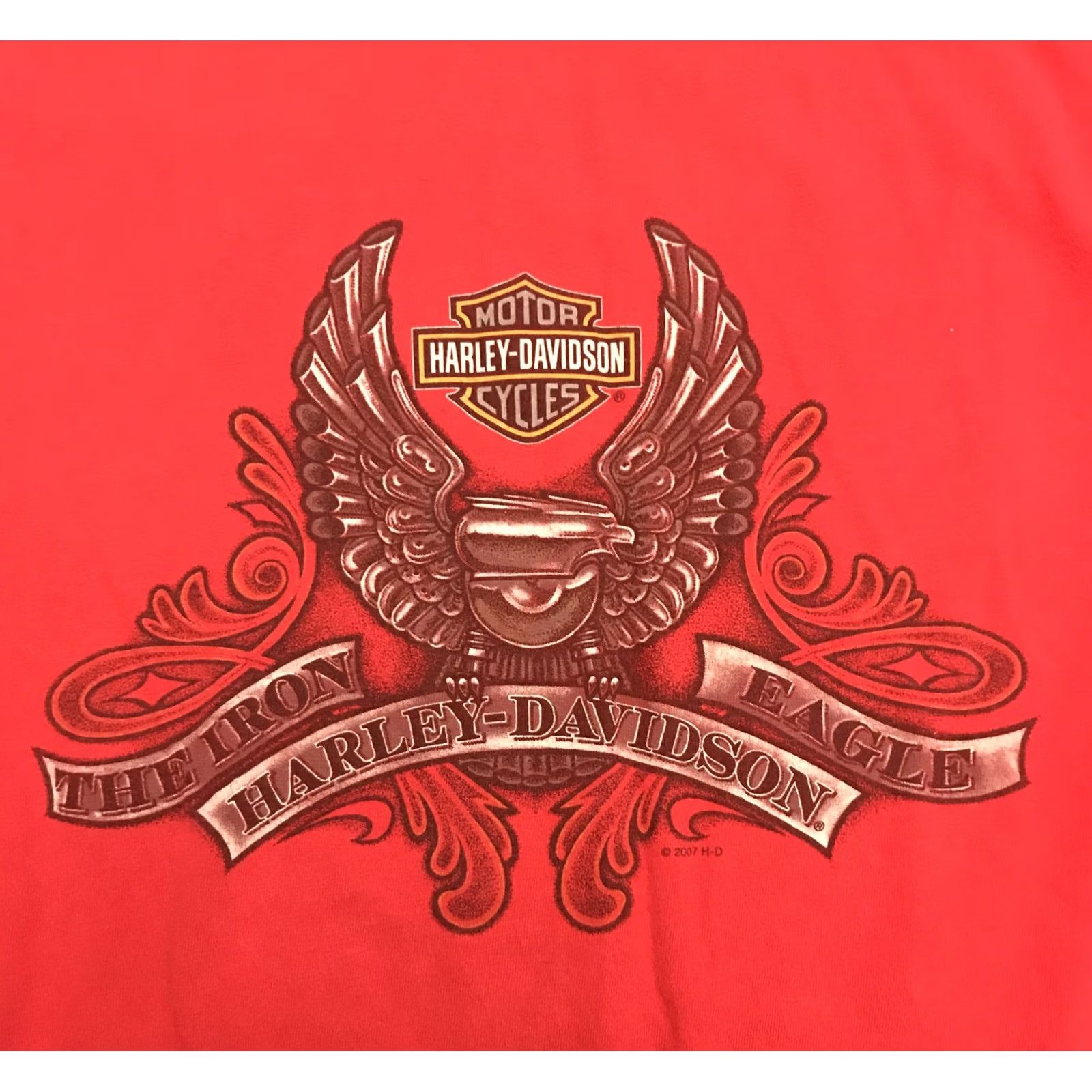 Harley Davidson VINTAGE Harley-Davidson T-Shirt Red S/S 2XL Apol’s MN USA Iron Eagle Bike Motorcycle 579 Mens Size US XXL / EU 58 / 5 - 3 Thumbnail