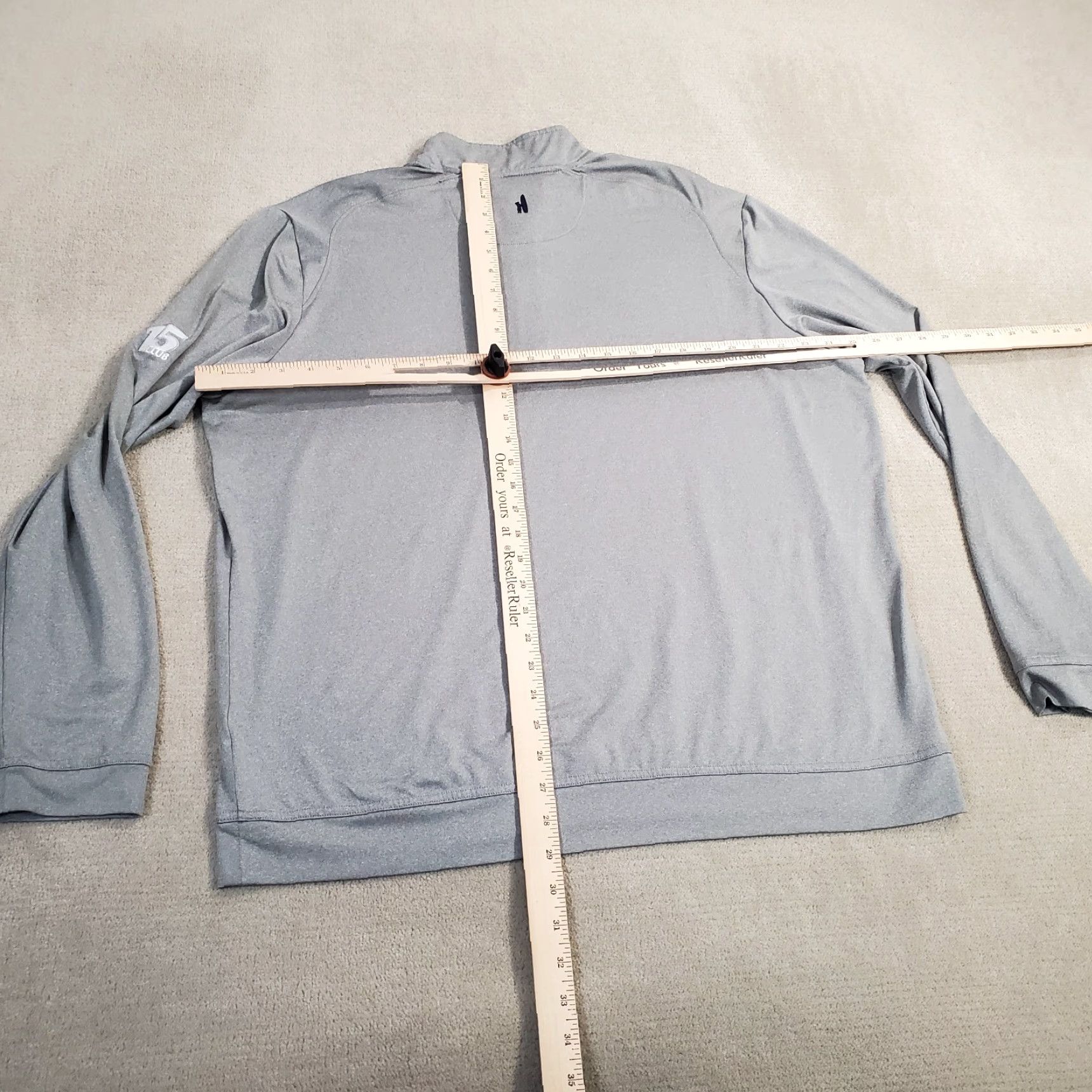 johnnie-O Johnnie-O Pullover Mens XL Gray Quarter Zip Shirt Jacket Performance Mock Neck Logo 1/4 Zip Casual Golf Regular Style Pullover Long Sleeve Size US XL / EU 56 / 4 - 5 Thumbnail