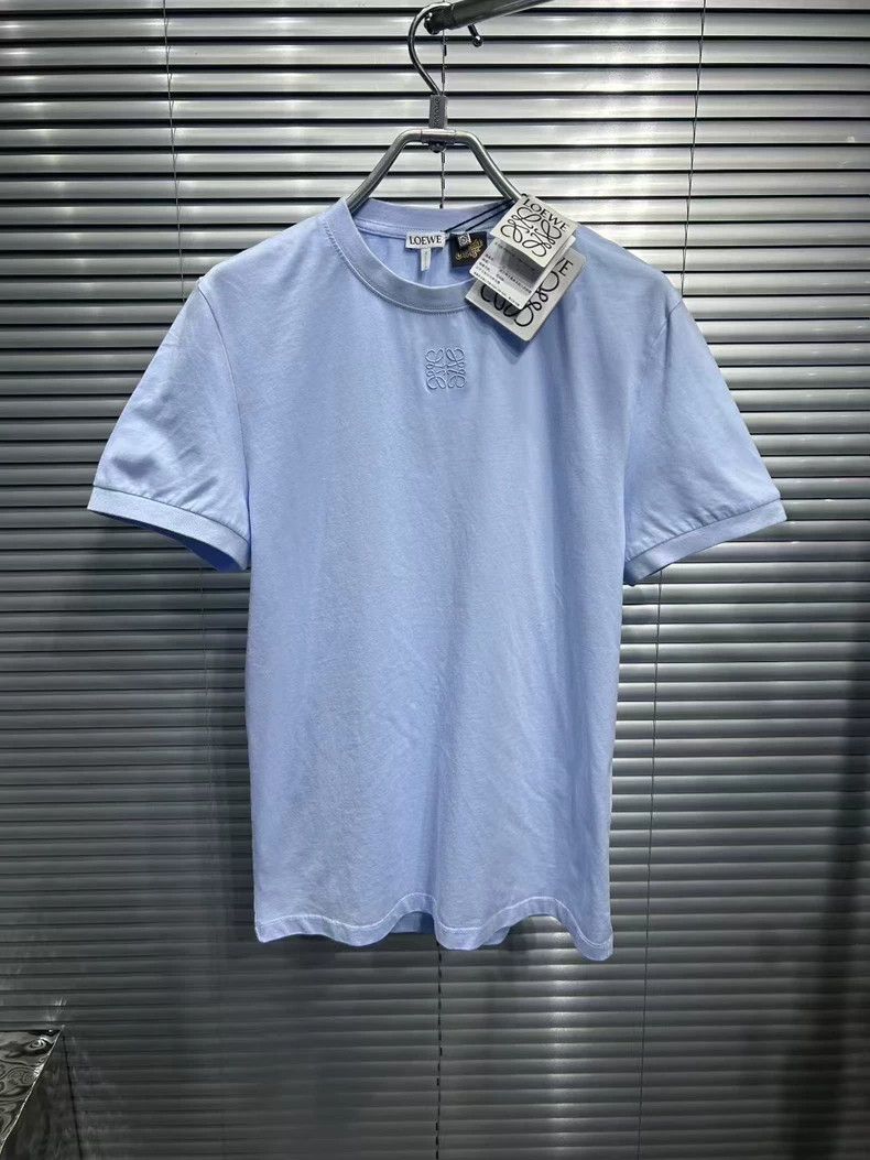 Loewe LOEWE Blue short sleeve with embossed logo on the collar a Size S / US 4 / IT 40 - 1 Thumbnail