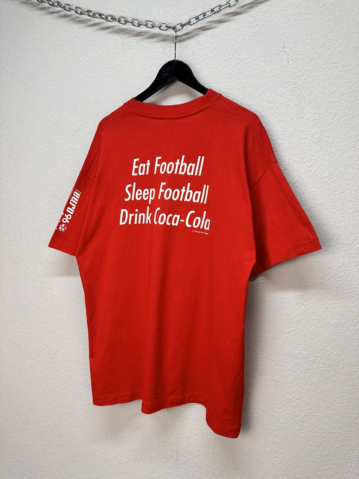 Coca Cola UEFA 1996 Euro Vintage 96 Coca Cola England Football Soccer Size US XL / EU 56 / 4 - 9 Thumbnail