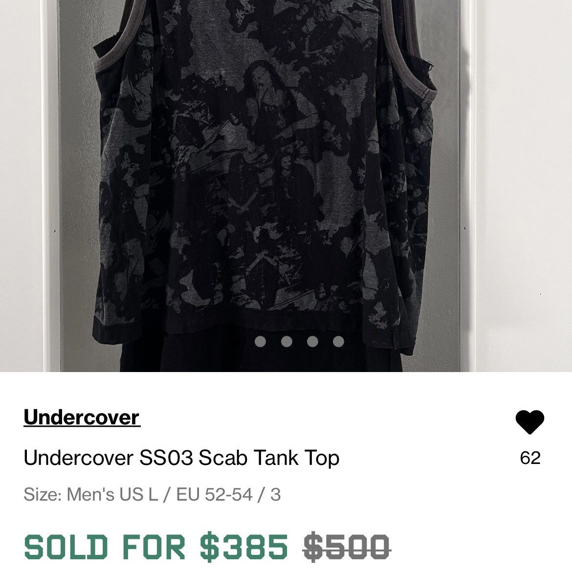 Undercover SS03 Scab Punk Camo Layered Tank Top Size US L / EU 52-54 / 3 - 8 Thumbnail
