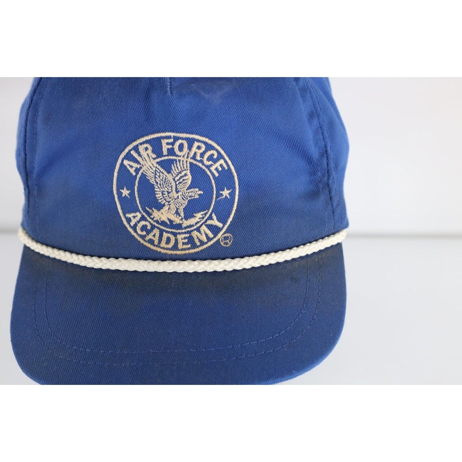 Vintage Vintage 80s Distressed Air Force Academy Leather Strap Hat Size ONE SIZE - 2 Thumbnail