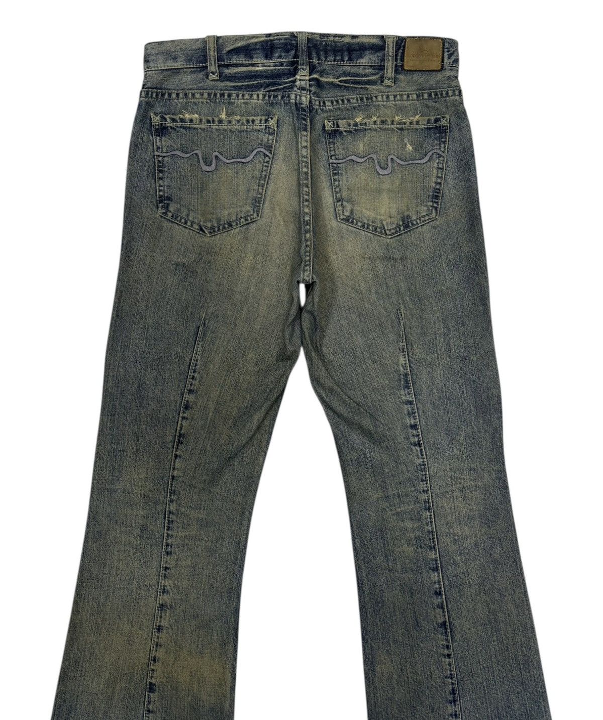 14th Addiction × If Six Was Nine × Kapital FLARE RUSTY LONDON DENIM MUD WASH FLARED JEANS Size US 31 - 6 Thumbnail