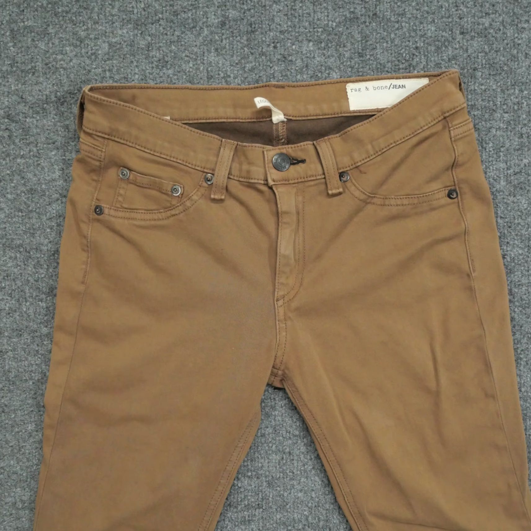 Rag & Bone Rag & Bone Pants Womens 27 Brown Leggings Slim Cropped 30in Inseam Womens Size 27" / US 4 / IT 40 - 2 Thumbnail