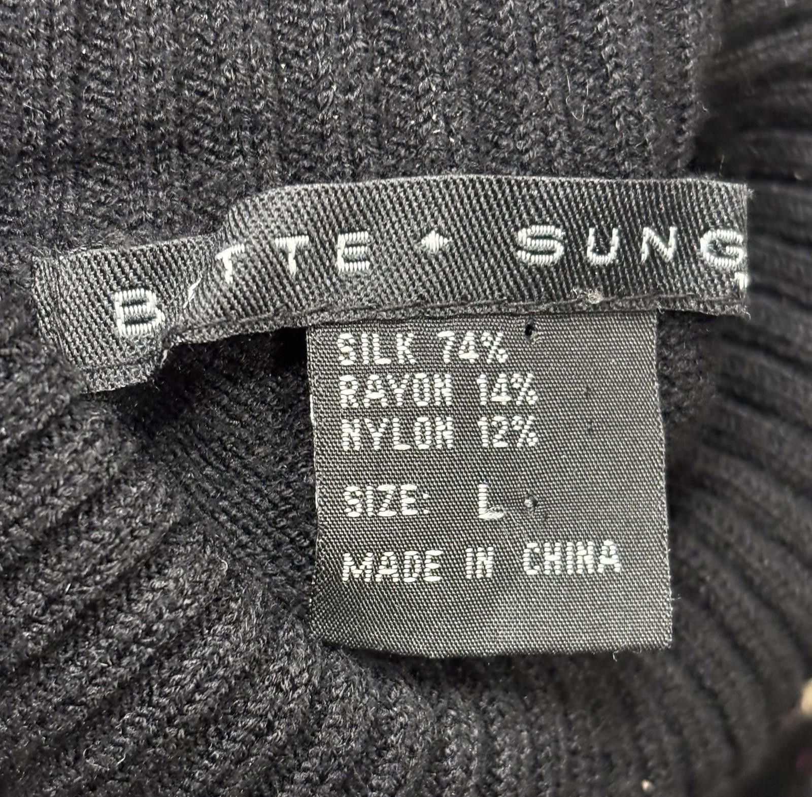 Other Bette Sung Sweater Womens Medium Silk Floral Mock Neck Size M / US 6-8 / IT 42-44 - 2 Thumbnail