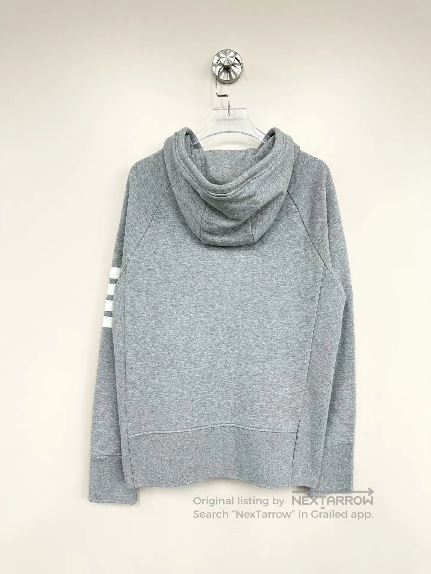 Thom Browne Thom Browne Gray Classic Four-Stripe Zip-Up Hooded Sweatsh Size US M / EU 48-50 / 2 - 2 Thumbnail