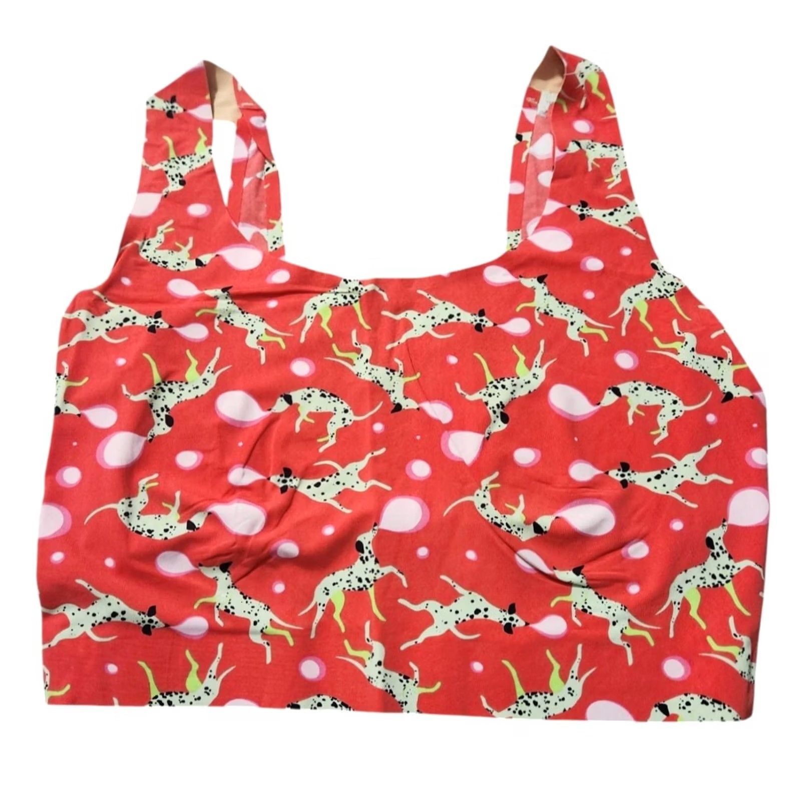 Vintage Cheek Boss Bra Womens XL Bralette Wireless Red Dalmatian Dogs XS? Size ONE SIZE - 2 Thumbnail