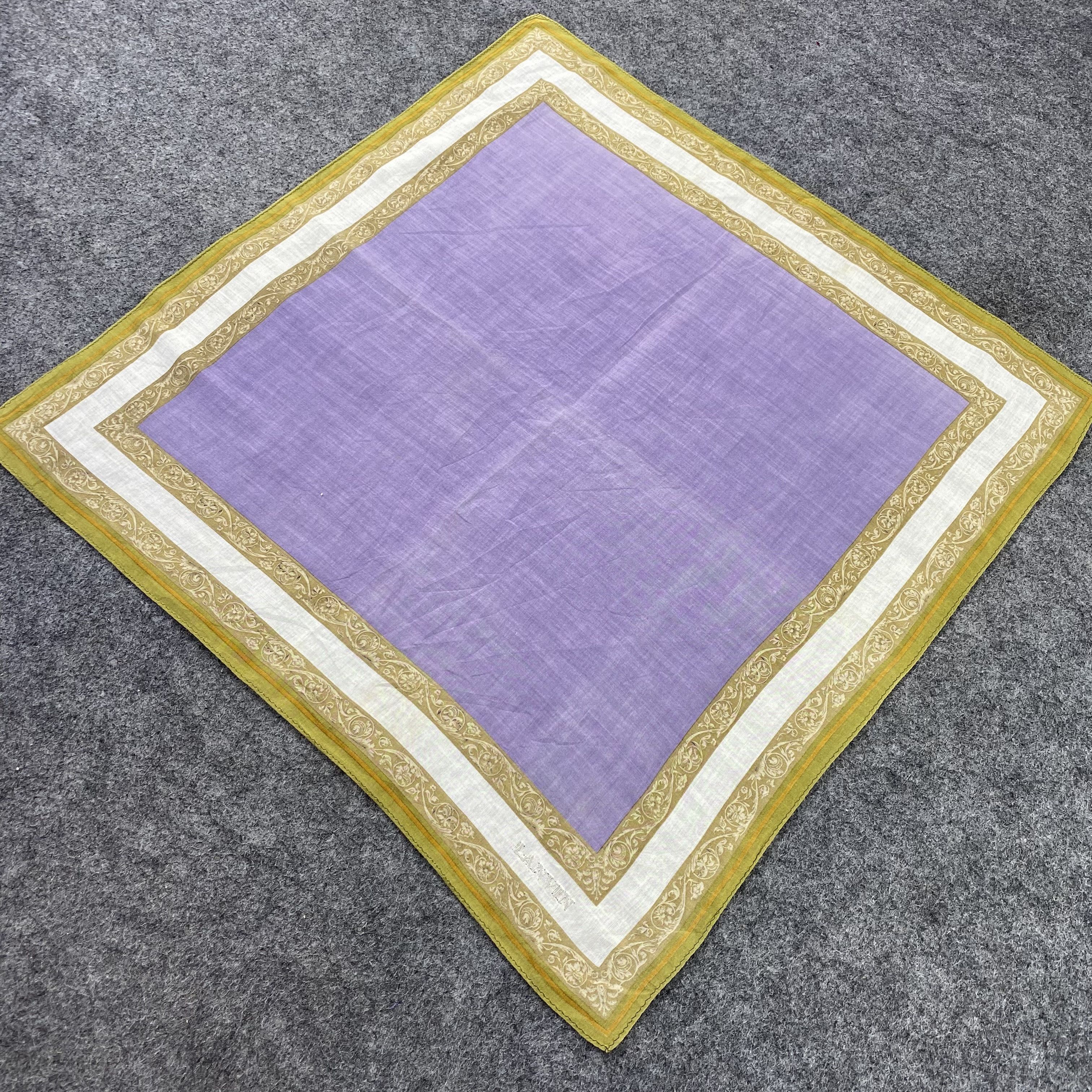 Lanvin × Vintage Lanvin Handkerchief / Bandana / Neckerchief / Headscarf-B542 Size ONE SIZE - 4 Thumbnail