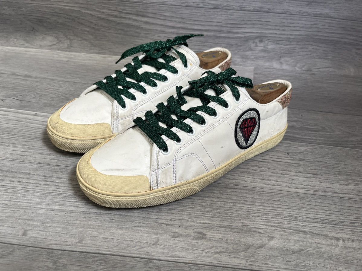 Saint Laurent Paris Saint Laurent court clasic Sl/06 white low glitter sneakers Size US 9 / EU 42 - 1 Thumbnail