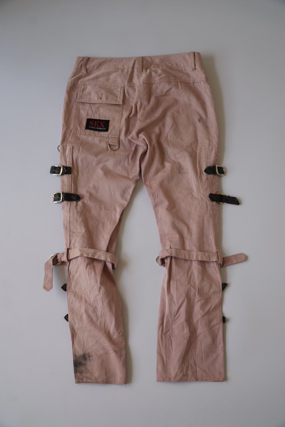 Dolce & Gabbana Dolce & Gabbana S/S 2003 “Sex & Love” Pink Bondage Pants Size 26" / US 2 / IT 38 - 2 Thumbnail