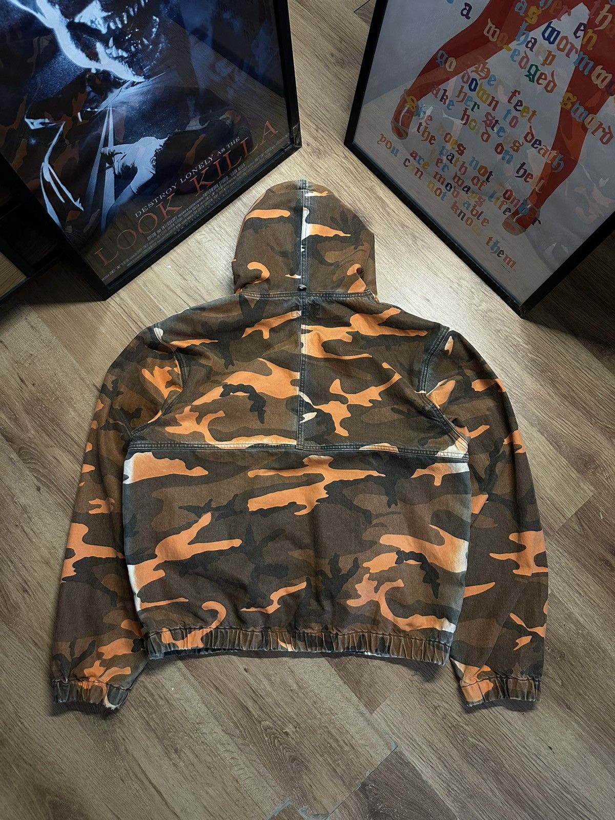Stussy Stussy SS23 Spray Dye Work Jacket Orange Camo Size US XL / EU 56 / 4 - 10 Thumbnail