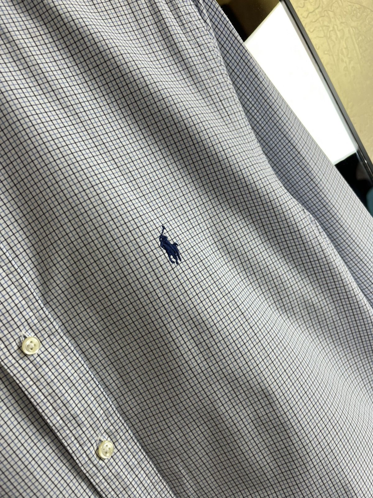 Polo Ralph Lauren Polo Ralph Lauren Regent Custom Fit Micro-Check Poplin Shirt Size US L / EU 52-54 / 3 - 5 Thumbnail