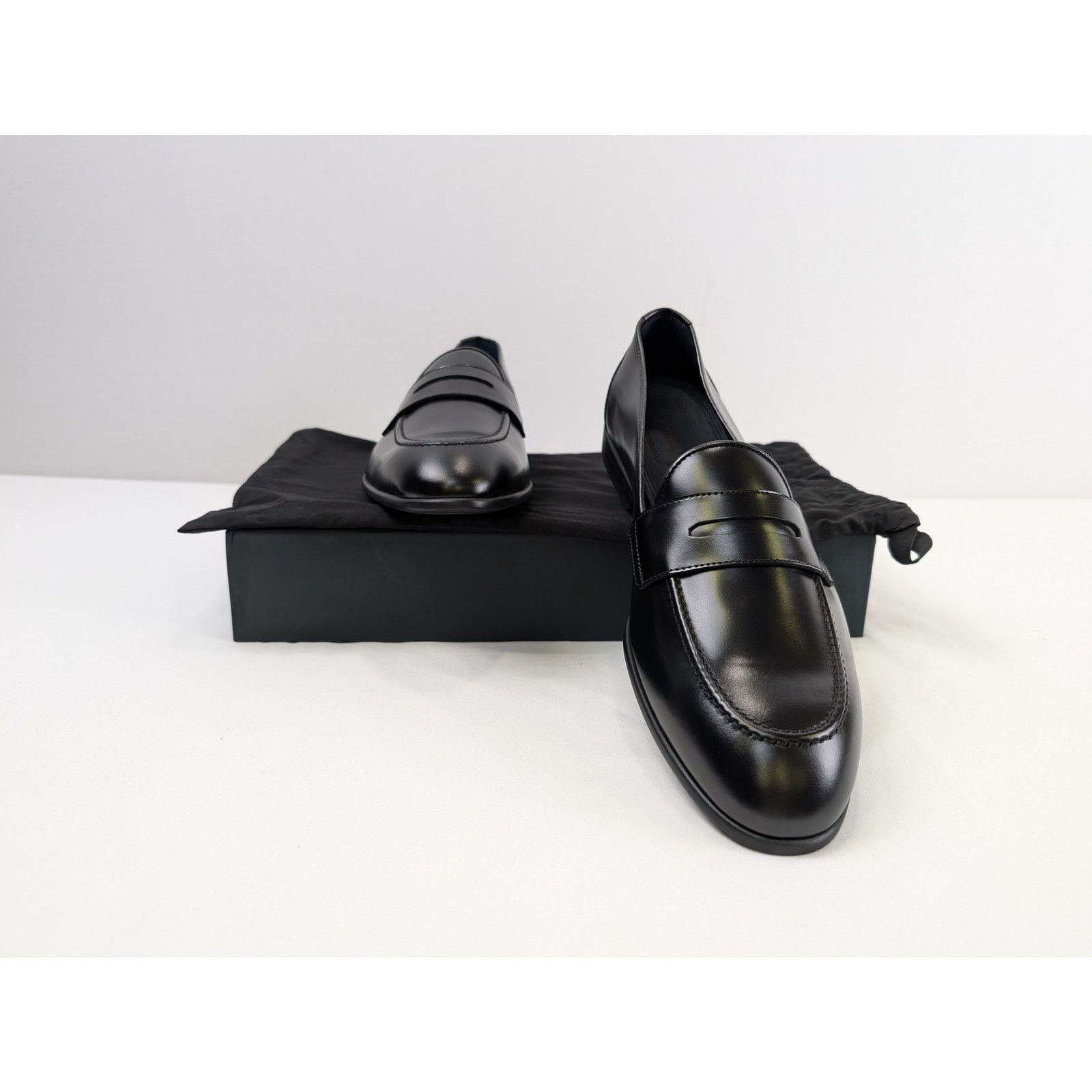 Brioni o1rshd1 Penny Loafer Uniform Shoe Boots in Black Size US 11.5 / EU 44-45 - 16 Thumbnail