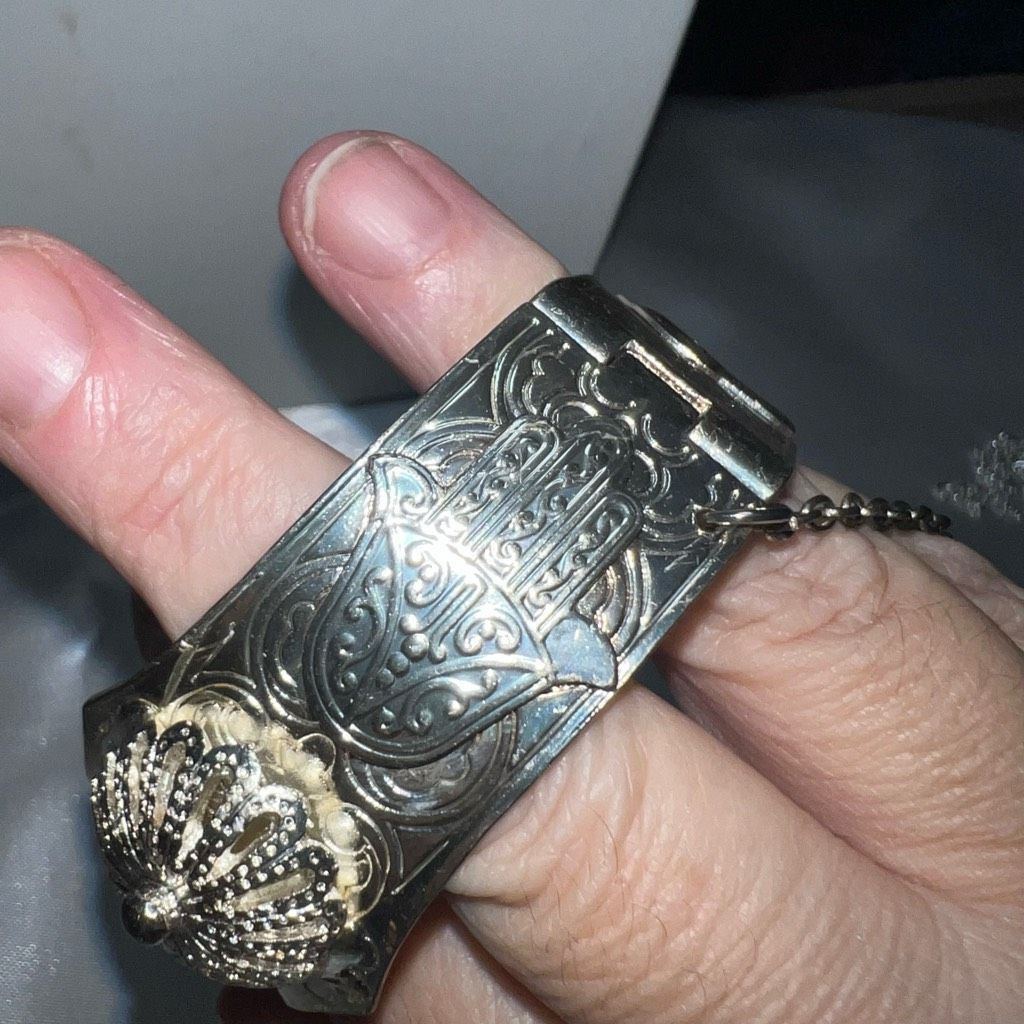 Vintage Silver Plated Vintage Hamsa and Camel Ethnic Cuff Bracelet Size ONE SIZE - 7 Thumbnail