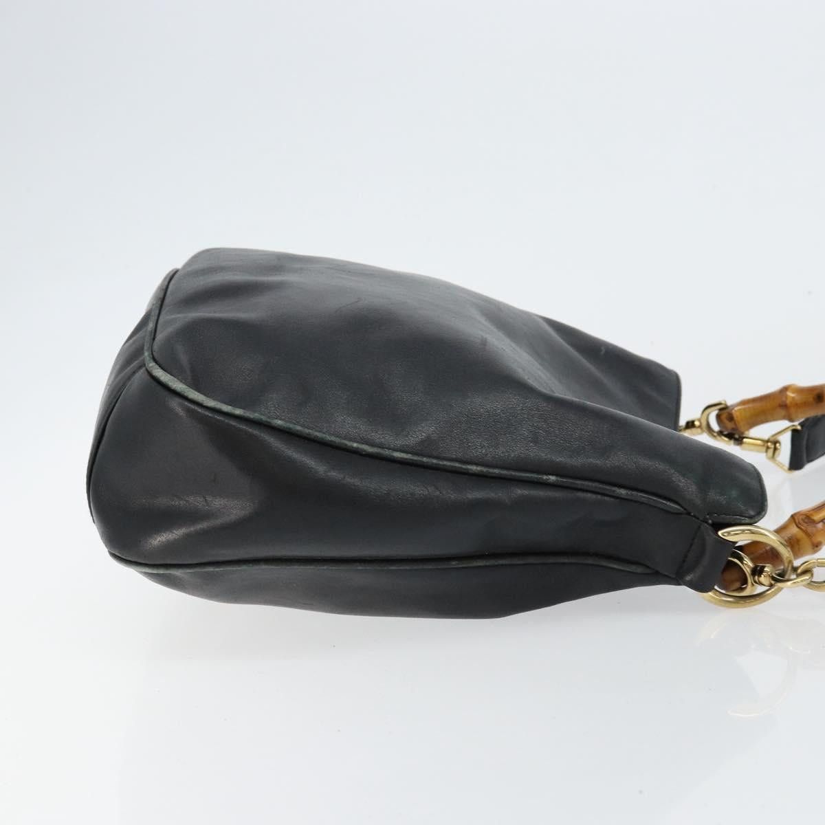 Gucci GUCCI Bamboo Handbag Leather Black Gold 001 2123 001 2123 Size ONE SIZE - 4 Thumbnail