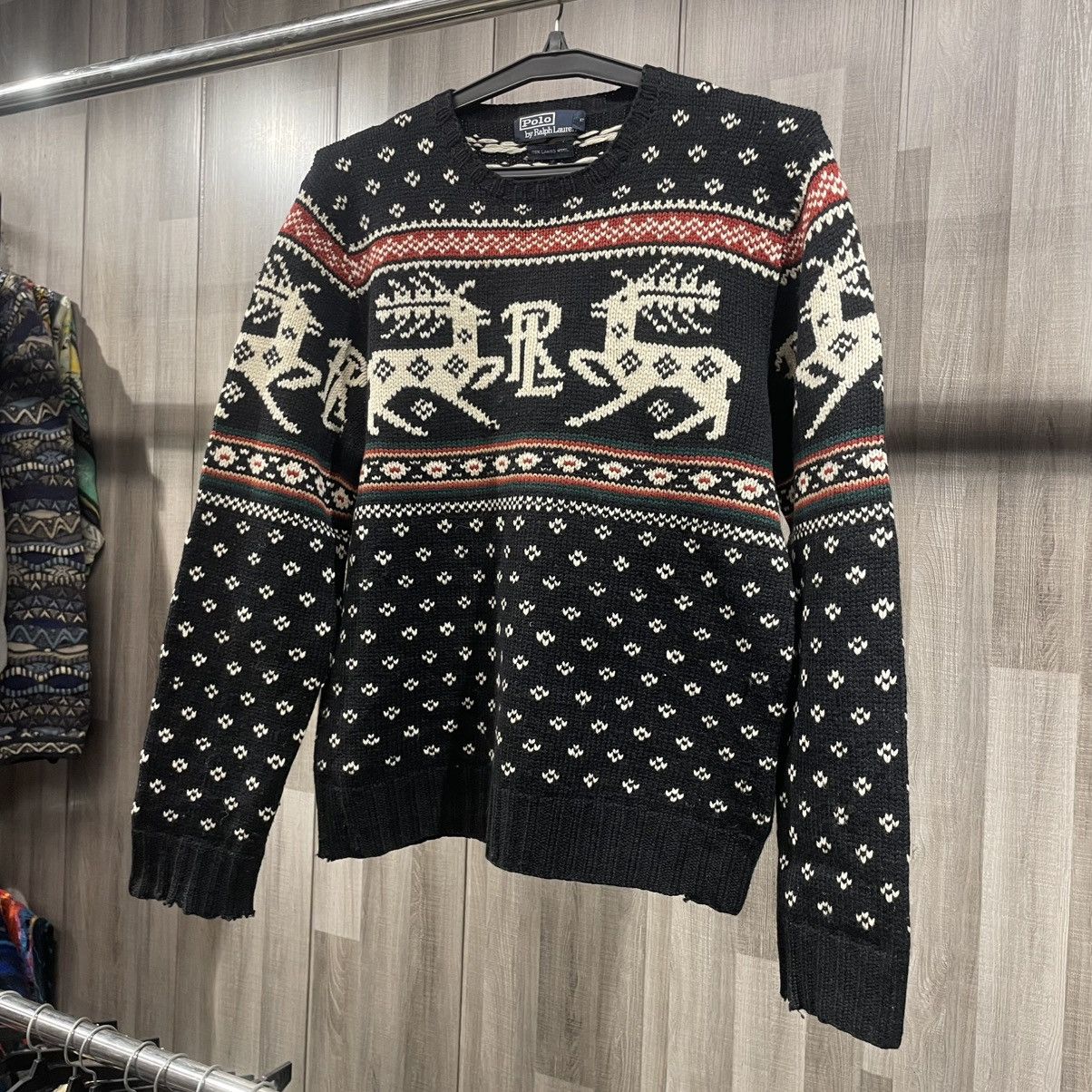 Ralph Lauren Vintage Polo Ralph Lauren Reindeer Fair Isle Sweater Size US XL / EU 56 / 4 - 3 Thumbnail