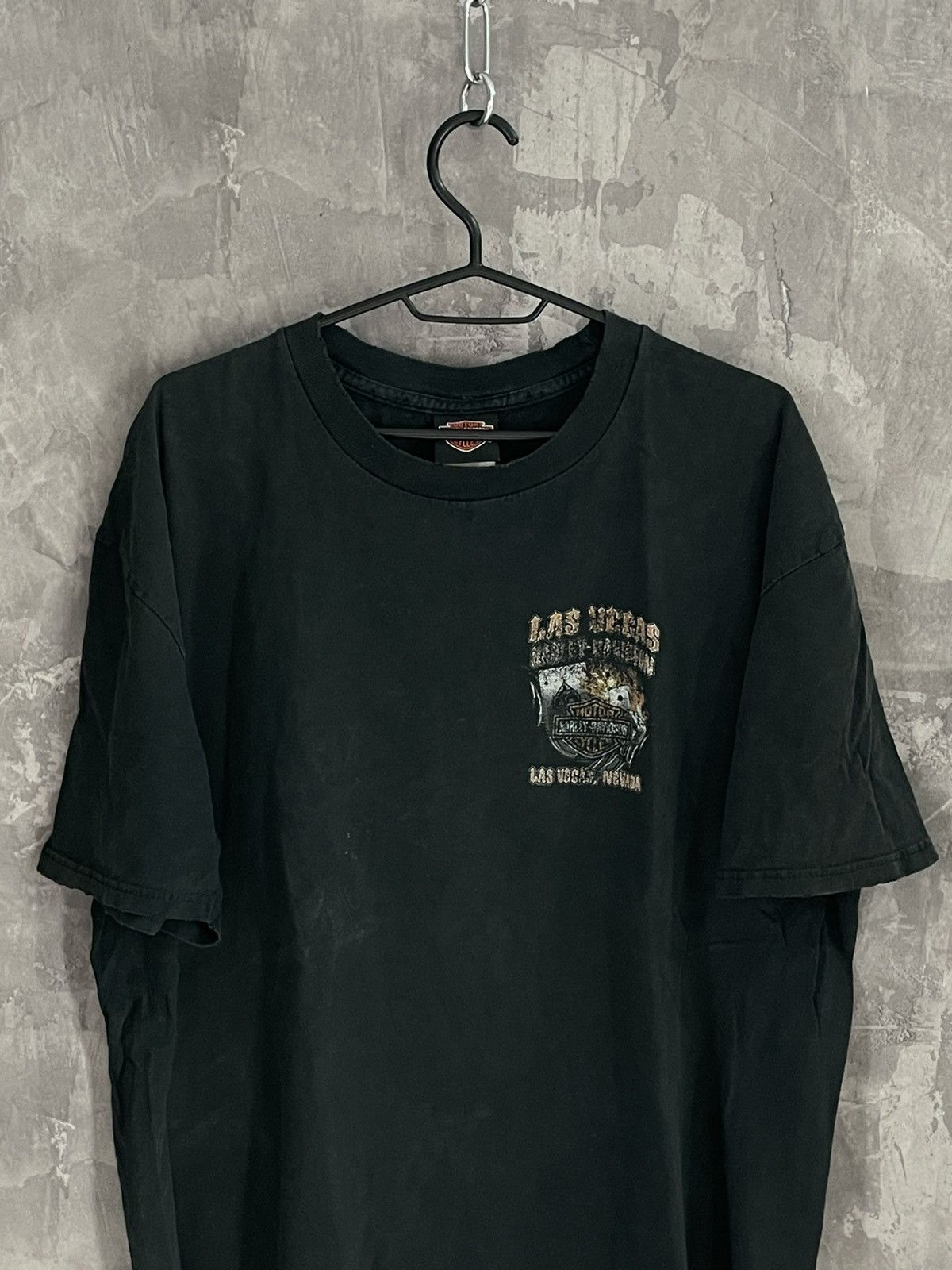 Harley Davidson × Vintage Vintage 90’s Faded Harley Davidson Las Vegas T Shirt Size US L / EU 52-54 / 3 - 9 Thumbnail