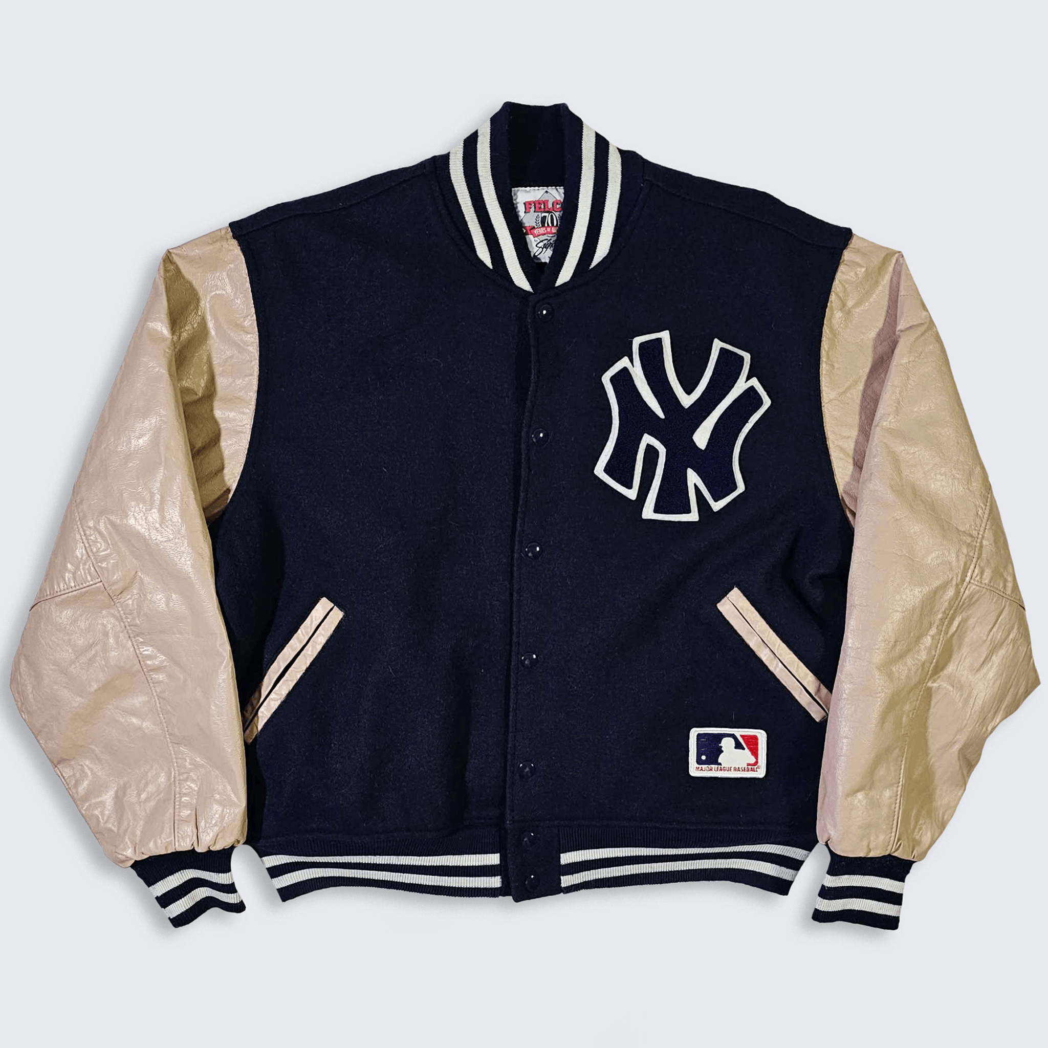 MLB New York Yankees Vintage 90s Felco Varsity Jacket Size US XL / EU 56 / 4 - 1 Thumbnail