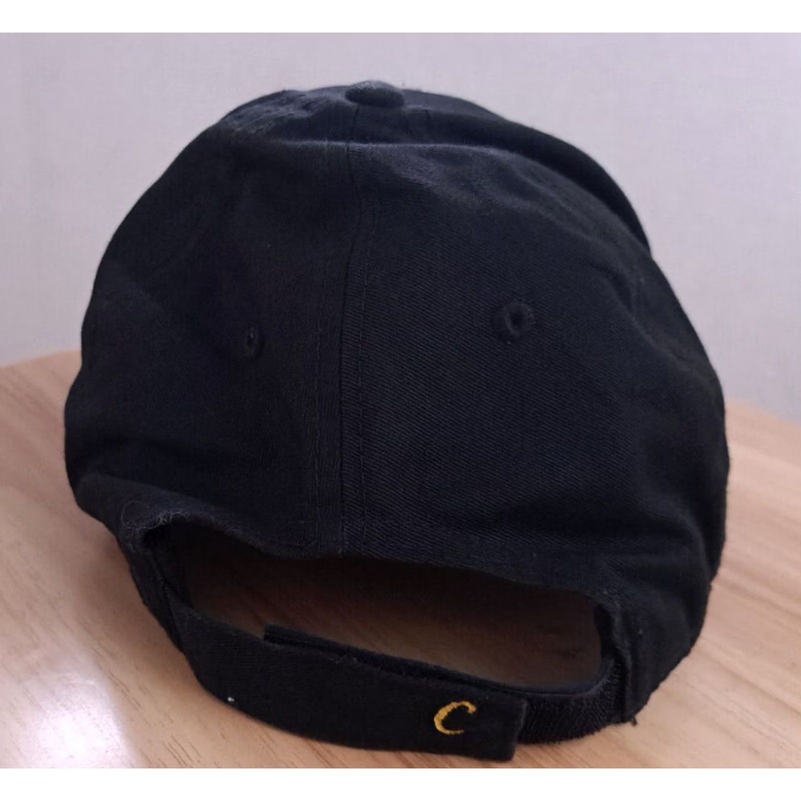 Vintage Cabelas Hat Adjustable Cotton Black Grey Brim Mens Baseball Cap Athletic Fishing Outdoor Theme Adjustable Size Black Pattern Solid Size ONE SIZE - 3 Thumbnail
