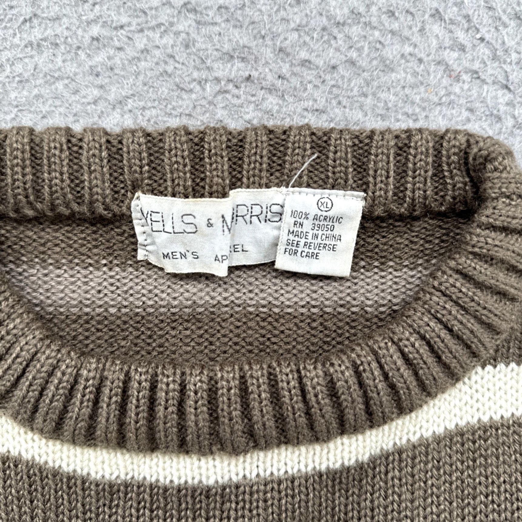 Vintage Vintage Wells & Morris Men's XL Striped Knit Pullover Sweater User: Vintage Wells & Morris Men's XL Striped Knit Pullover Sweater Size US XL / EU 56 / 4 - 3 Thumbnail