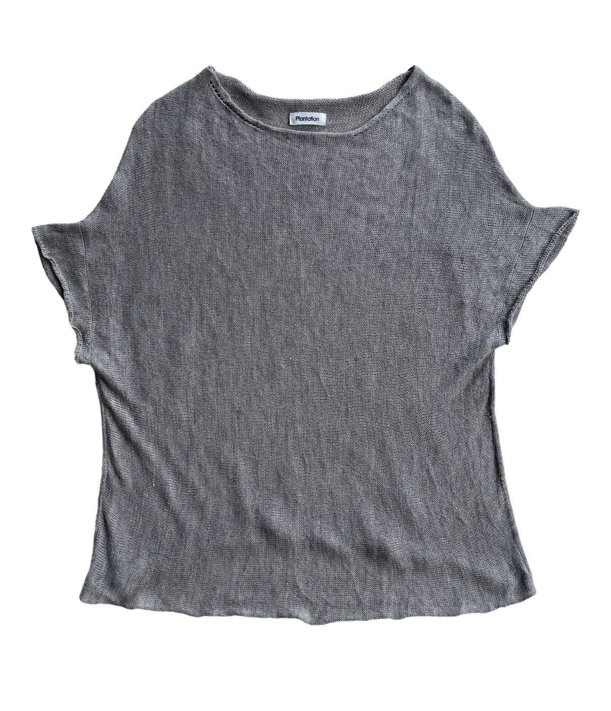 Issey Miyake Plantation Women Crop Top Knit Batwing Shirt Size M / US 6-8 / IT 42-44 - 2 Thumbnail