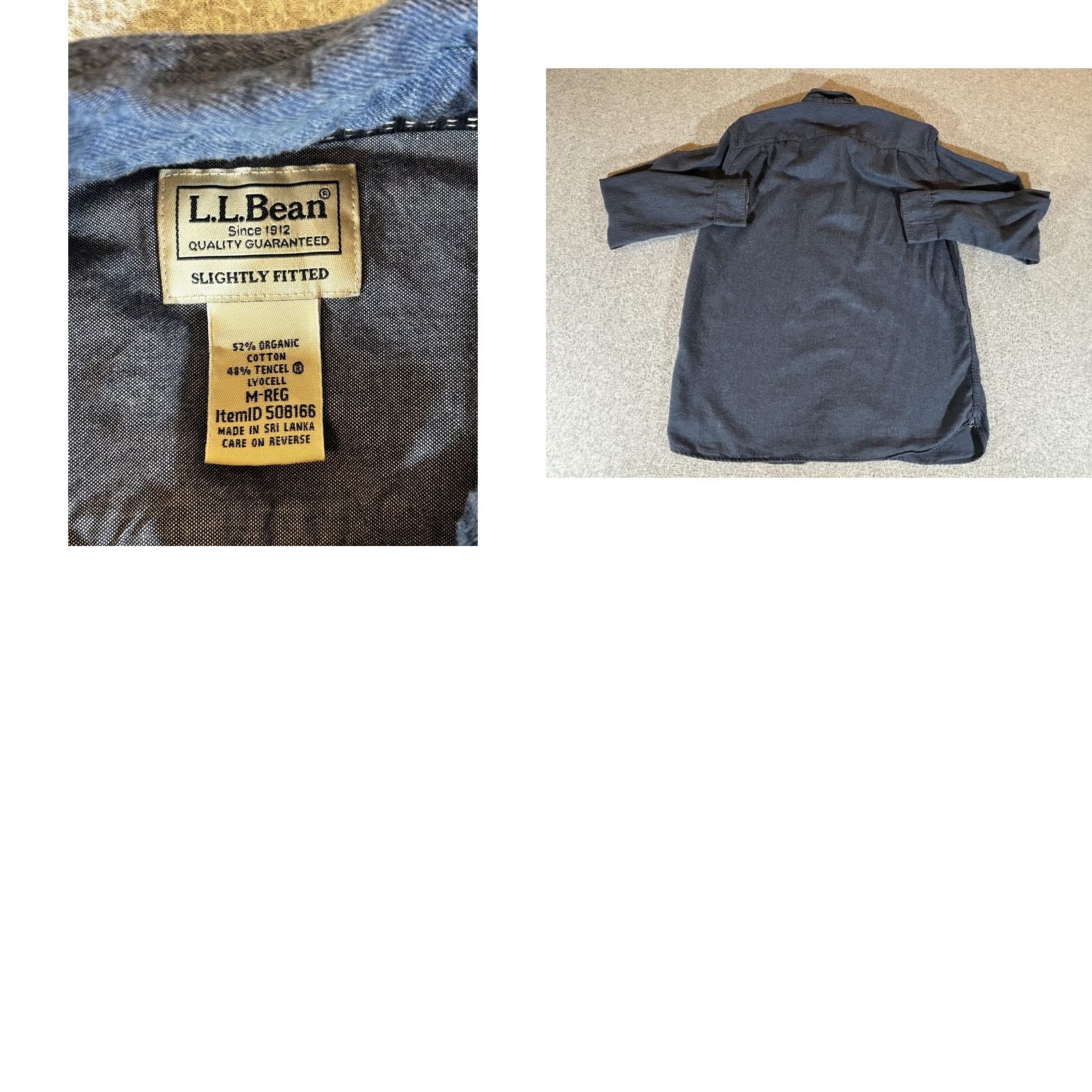 Vintage LL Bean Flannel Shirt Men M Medium Blue Long Sleeve Button-Down Slim Size US M / EU 48-50 / 2 - 8 Thumbnail