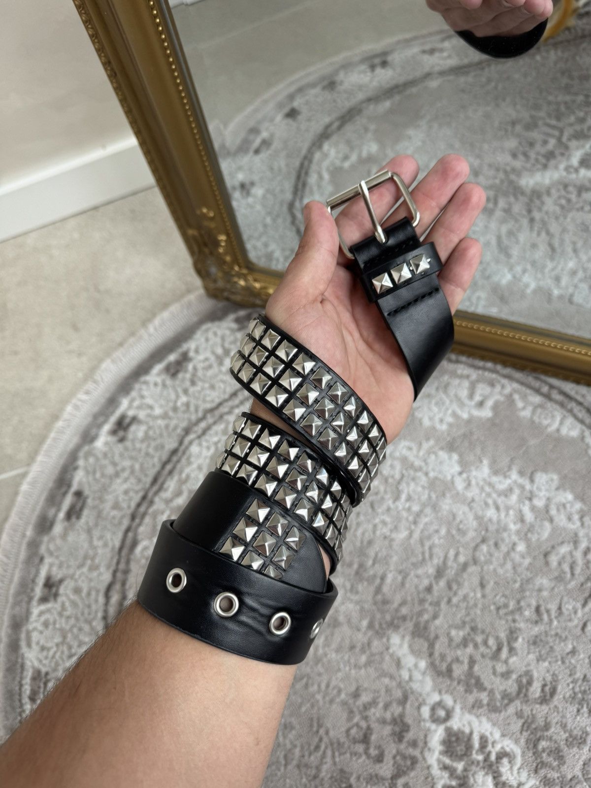 Number (N)ine SS06 Number (N)ine Crystal Studded Leather Belt