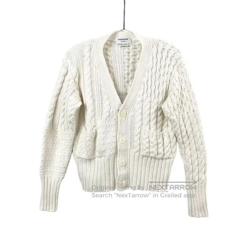 Thom Browne Thom Browne White Cotton Women's Cardigan . Size XXS / US 00 / IT 34 - 1 Thumbnail