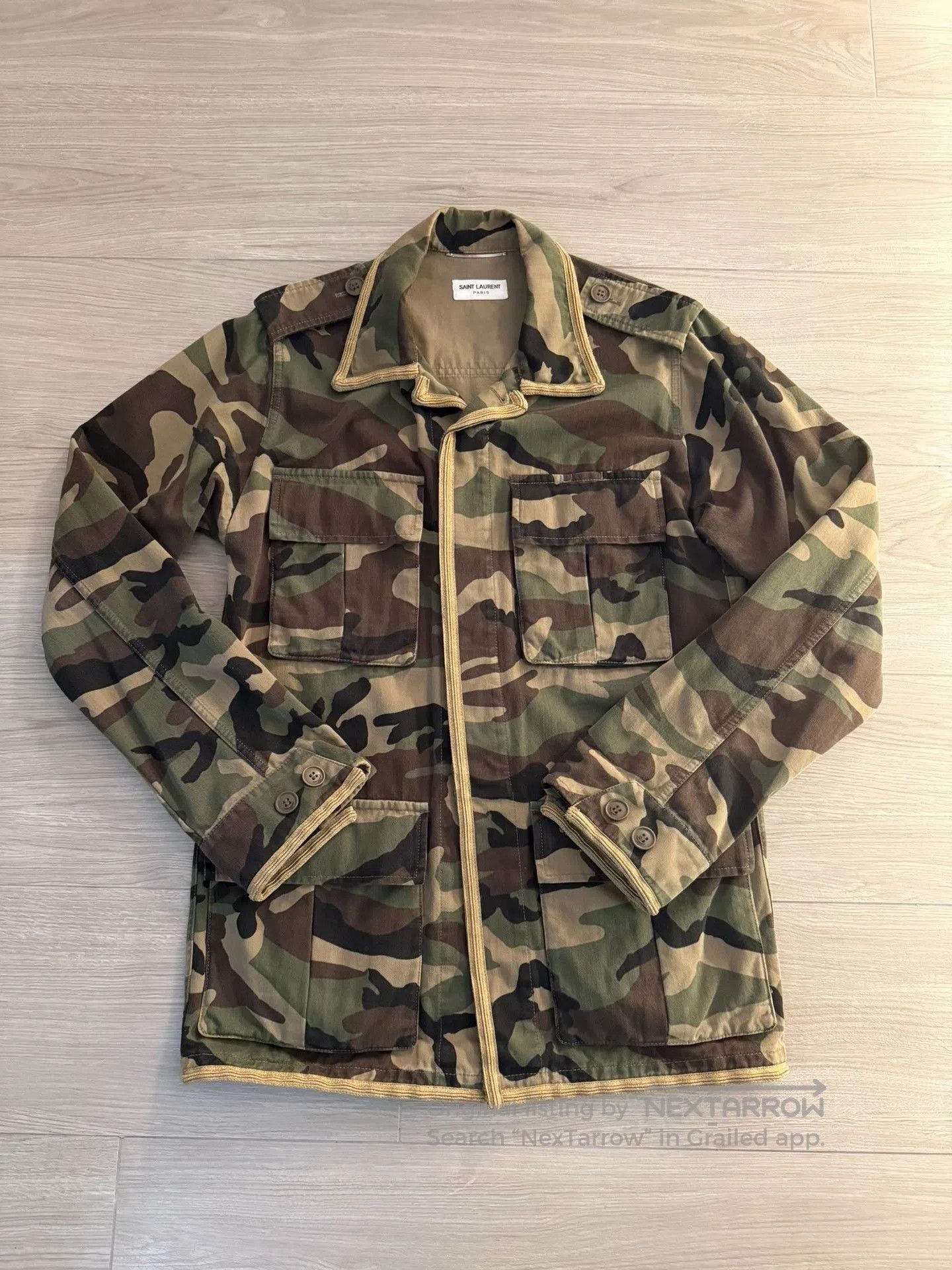 Saint Laurent Paris Saint Laurent Hedi Slimane Camouflage Jacket. Size US S / EU 44-46 / 1 - 1 Thumbnail