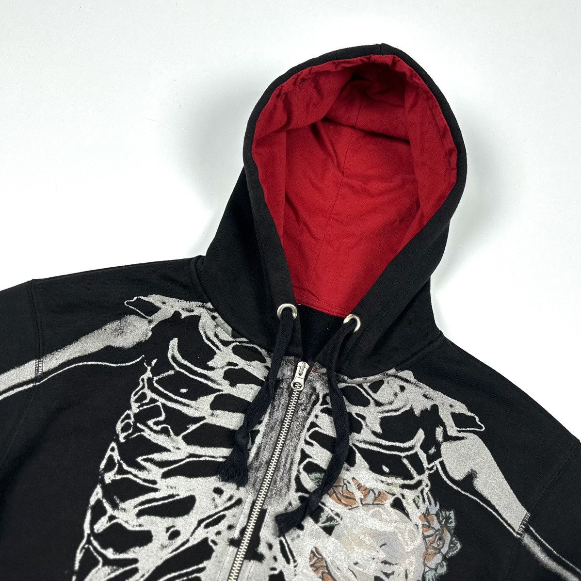 Ed Hardy Vintage Ed Hardy x Christian Audigier Skeleton Zip Hoodie Size US XL / EU 56 / 4 - 4 Thumbnail