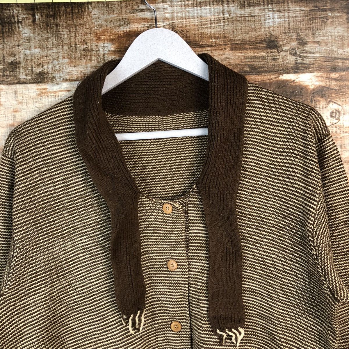 Homespun Knitwear × Japanese Brand Japanese Brand Brown Cardigan Knitwear #A2208 Size M / US 6-8 / IT 42-44 - 4 Thumbnail