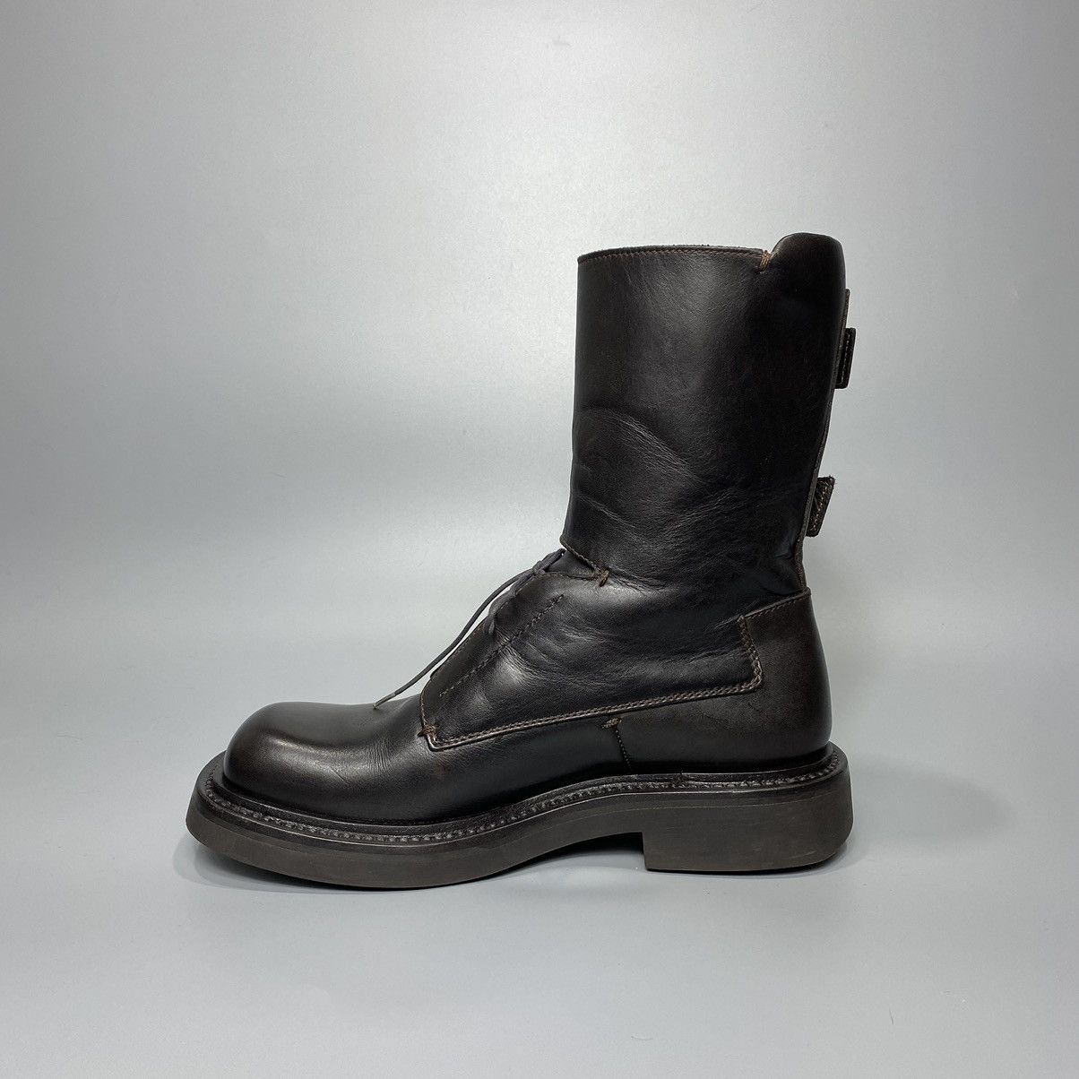 Prada FW99 Double Strapped Square Toe Boots (RUNWAY) Size US 6 / EU 39 - 8 Thumbnail