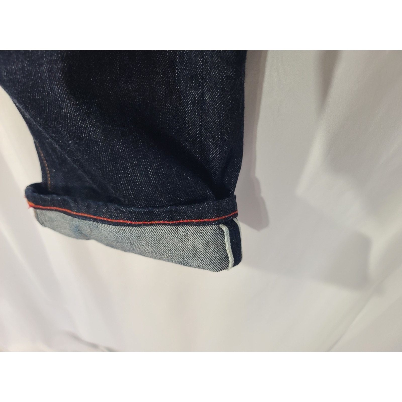 Gustin Gustin Men's Natural Indigo Straight Selvedge Jeans 32x34 Size US 32 / EU 48 - 6 Thumbnail